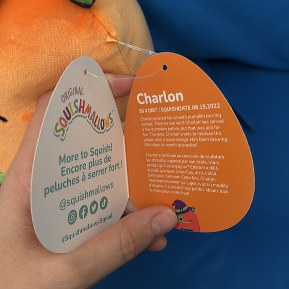 Original SquishMallows Charlon Size 8 “ Inch 2022 Monster NWTS - Picture 6 of 10